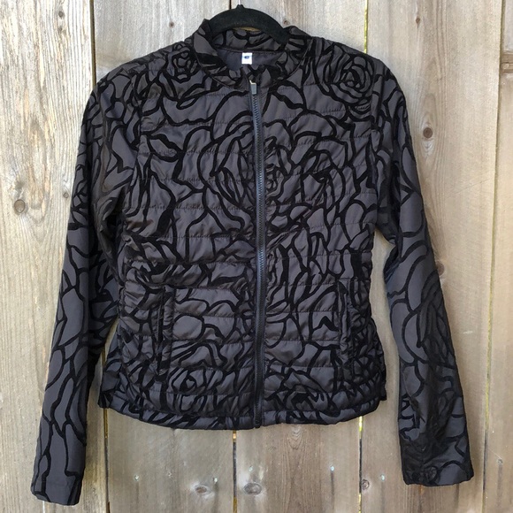 Fabletics Jackets & Blazers - Fabletics Floral Velvet Puffer Jacket